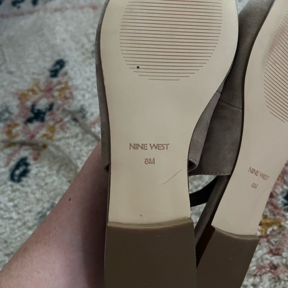 Nine West brown tan lace up ballet flats - Picture 5 of 5